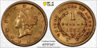 1853 G$1 AU55