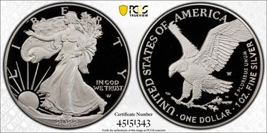 2022-W  $1 Silver Eagle PR69DCAM