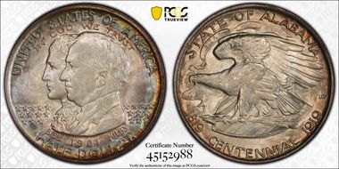 1921 50C Alabama MS64