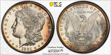 1881-S $1 MS67+