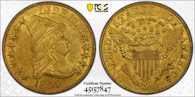 1801 $10 AU58