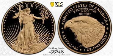 2022-W $50 Gold Eagle PR70DCAM