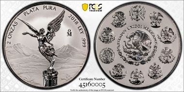 2018-Mo 2 Onza Libertad Ag Rev PR PR70