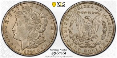 1921 $1 Morgan AU53