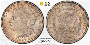 1887 $1 MS62