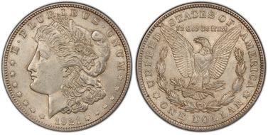 1921 $1 Morgan AU58