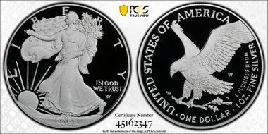 2022-W  $1 Silver Eagle First Strike PR70DCAM