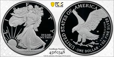 2022-W  $1 Silver Eagle First Strike PR70DCAM
