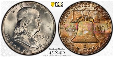 1954-D 50C MS64FBL