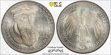 1969-F 5 Mk Mercator J-400 Normal R Edge: TERRAE DESCRIPTIO... MS66