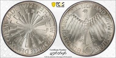 1972-G 10 Mk Olympics - IN MUNCHEN MS65