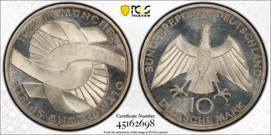 1972-F 10 Mk Munich Olympics - Knot MS65
