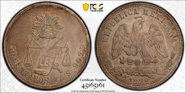 1878/7-Zs S 50C AU53