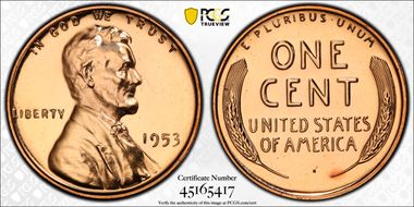 1953 1C Re-Engraved Design, FS-402 PR67RD