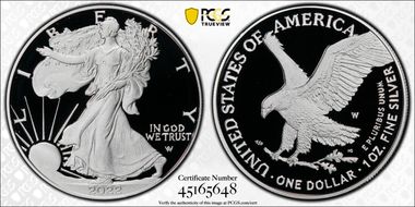 2022-W  $1 Silver Eagle First Strike PR70DCAM