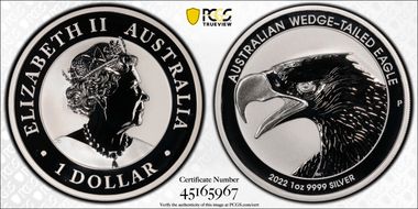 2022-P $1 Wedge-Tailed Eagle MS70