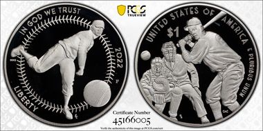 2022-P $1 Negro Leagues Baseball PR69DCAM