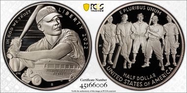 2022-S 50C Negro Leagues Baseball PR70DCAM