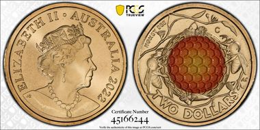 2022-C $2 Honey Bee Colorized MS69