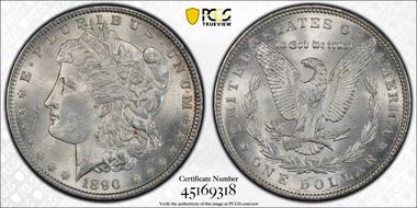1890 $1 MS62