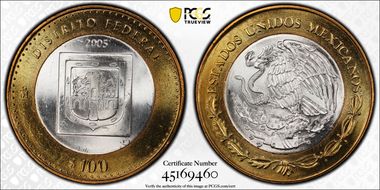 2005-Mo 100 P Distrito Federal MS65