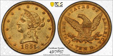 1851 $10 MS60