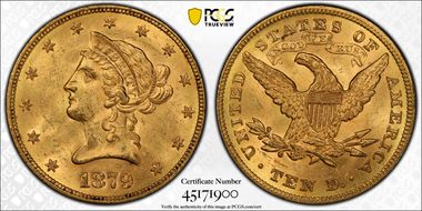 1879 $10 MS63
