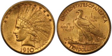 1910-S $10 AU55
