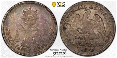 1876/5-Do M 50C KM-407.3 AU58