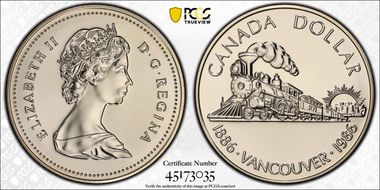 1986 S$1 Vancouver Ag SP69