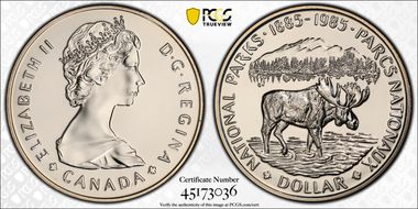 1985 S$1 National Parks Ag SP69