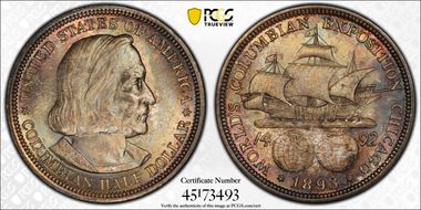 1893 50C Columbian MS66