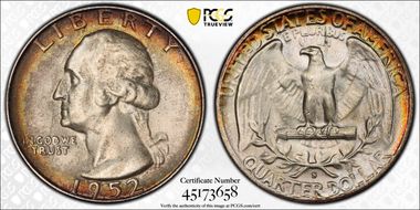 1952-S 25C MS66