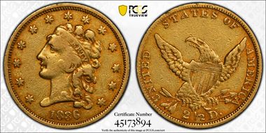 1836 $2.50 Block 8 VF20