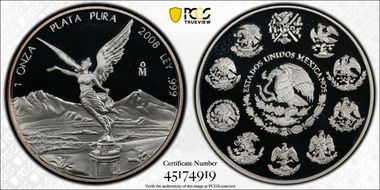 2008-Mo Onza Libertad Ag PR69DCAM