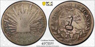 (1872-77) 2 R KM-R1 C/M on Mex 2R G6