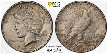 1922 $1 AU58