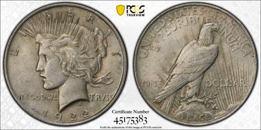1922 $1 AU58