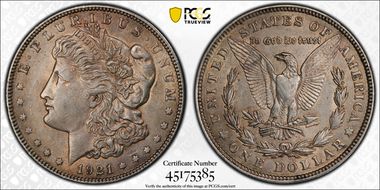 1921 $1 Morgan AU50