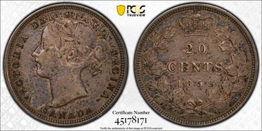 1858 20C Coinage ↑↓ XF40