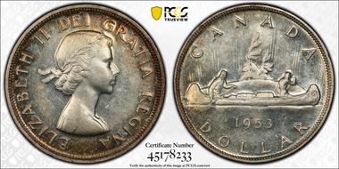 1953 S$1 Strap, SWL AU58