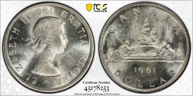 1961 S$1 MS62