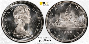 1966 S$1 Large Beads MS63