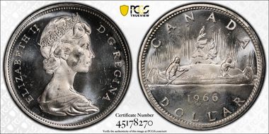 1966 S$1 Large Beads MS64