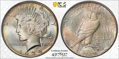 1934 $1 MS66+