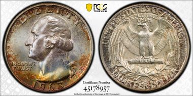 1963-D 25C MS67