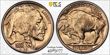 1938-D/S 5C Buffalo MS66