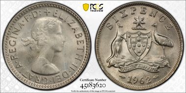 1962(m) 6D KM-58  Ag MS67