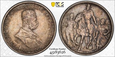 1896-KB Korona Millenium Commemorative XF40