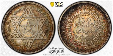 AH1372-1953 100 Fr Lec-288 MS66